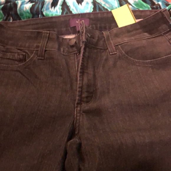 NYDJ size 6 black jeans slimming straight leg with stretch over sized - Picture 1 of 2